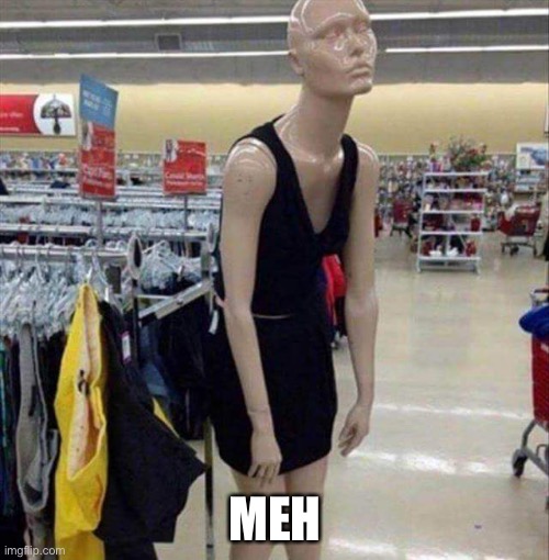 Meh | MEH | image tagged in teenage mannequin,meh | made w/ Imgflip meme maker