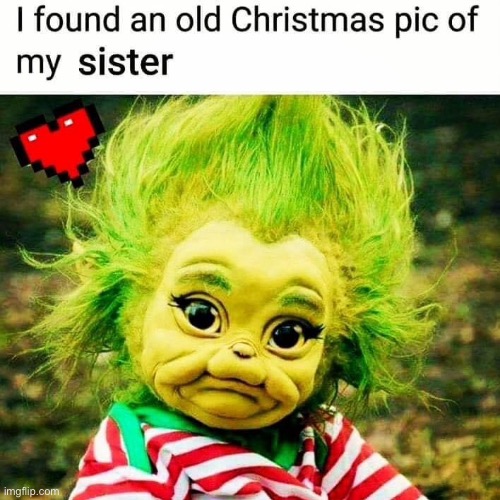 Cursed image | image tagged in christmas,sister,family,cursed,cursed image | made w/ Imgflip meme maker