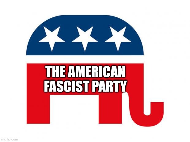 Republican | THE AMERICAN FASCIST PARTY | image tagged in republican | made w/ Imgflip meme maker