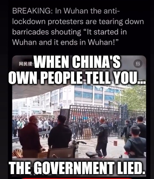 Fake Fact Checkers be like, "F*ck, I hate this job!" |  WHEN CHINA'S OWN PEOPLE TELL YOU... THE GOVERNMENT LIED. | image tagged in memes,politics,china,wuhan,covid,facebook | made w/ Imgflip meme maker