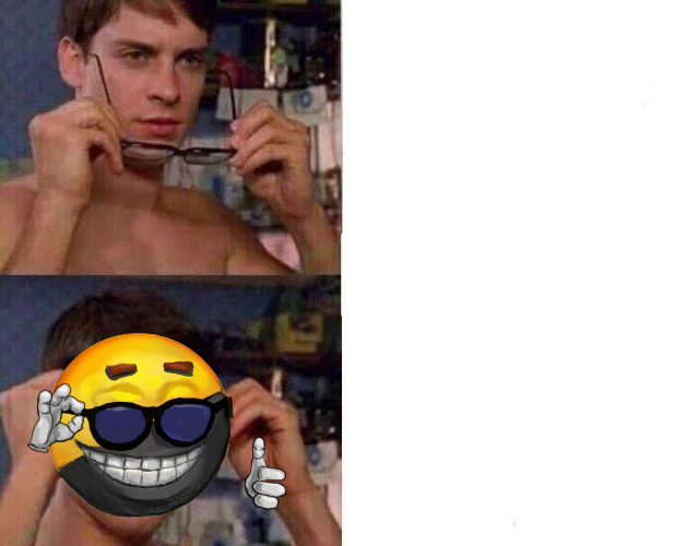 High Quality Ancap Spiderman glasses Blank Meme Template