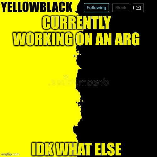 Yellowblack Announcement Template Imgflip