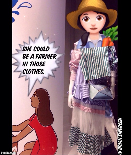 Klueless | image tagged in fashion,window design,saks fifth avenue,clueless,emooji art,brian einersen | made w/ Imgflip meme maker