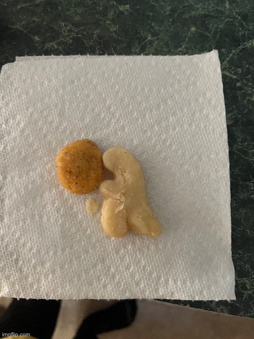 Dinosaur holding a chicken nugget | made w/ Imgflip meme maker