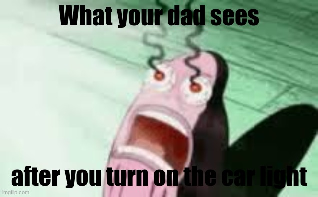 BURNING | What your dad sees; after you turn on the car light | image tagged in burning | made w/ Imgflip meme maker
