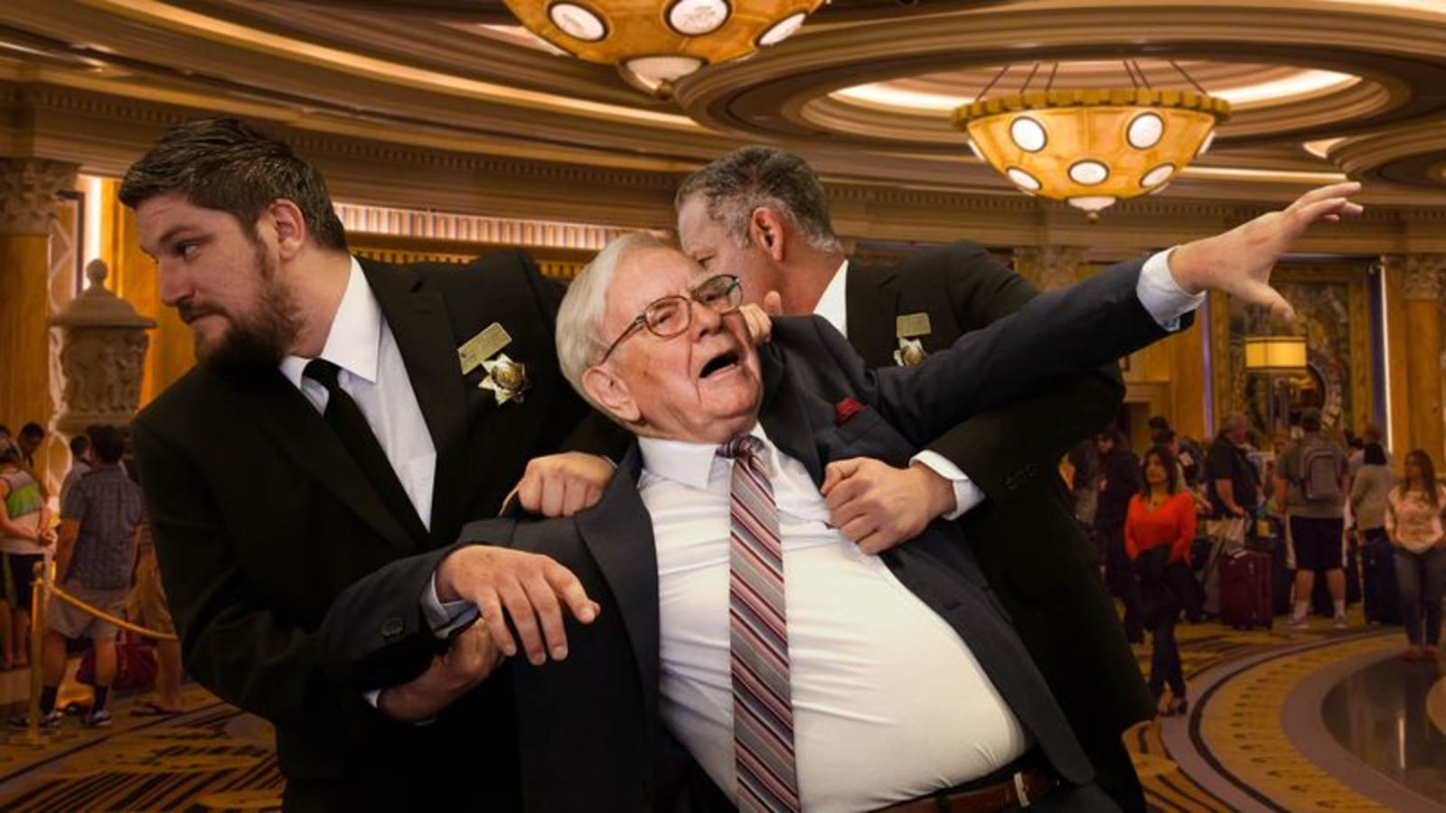 Warren Buffett held back Blank Meme Template