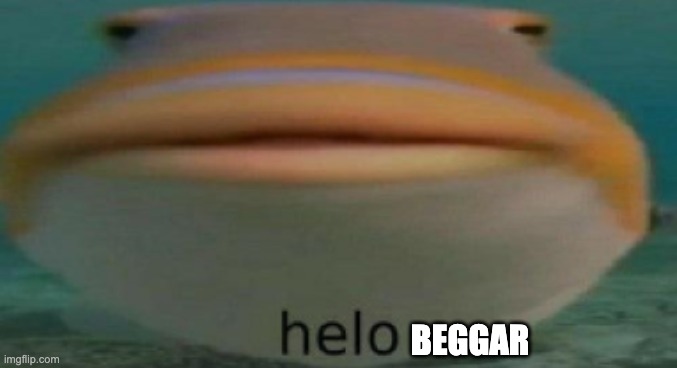 helo | BEGGAR | image tagged in helo | made w/ Imgflip meme maker