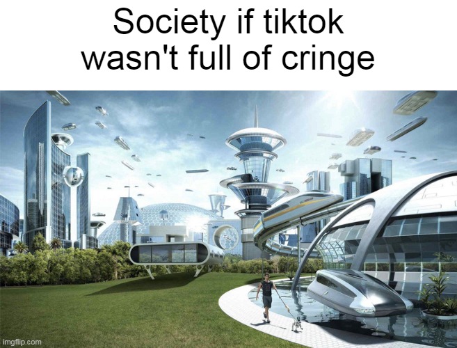The future world if | Society if tiktok wasn't full of cringe | image tagged in the future world if | made w/ Imgflip meme maker