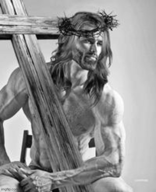 Gigachad Jesus | image tagged in gigachad jesus | made w/ Imgflip meme maker