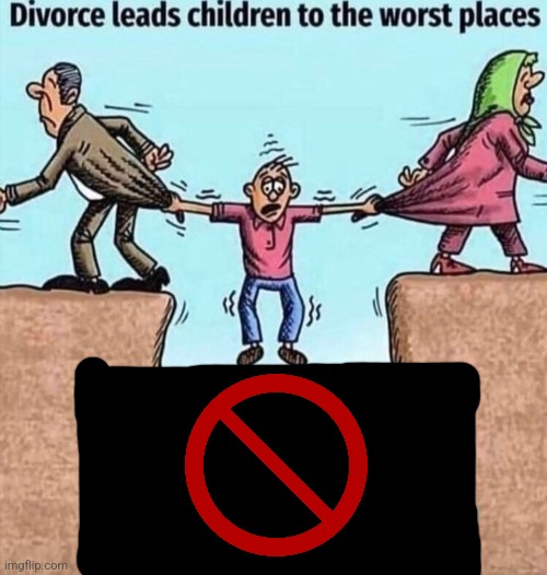 Divorce leads children to the worst places - Imgflip