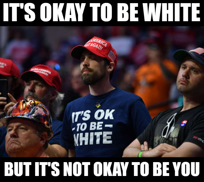 High Quality It's okay to be white but it's not okay to be you Blank Meme Template