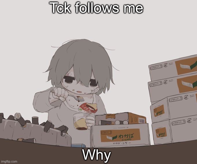 Avogado6 depression | Tck follows me; Why | image tagged in avogado6 depression | made w/ Imgflip meme maker