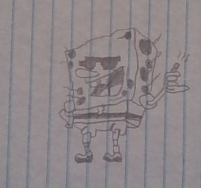 thug spongbob (drawing by me) Blank Meme Template