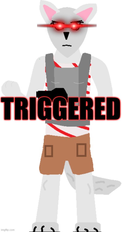 TRIGGERED | image tagged in candystripe transparent | made w/ Imgflip meme maker