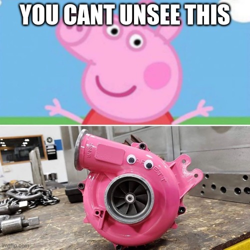 you cant unsee it | YOU CANT UNSEE THIS | image tagged in peppa pig,unsee | made w/ Imgflip meme maker