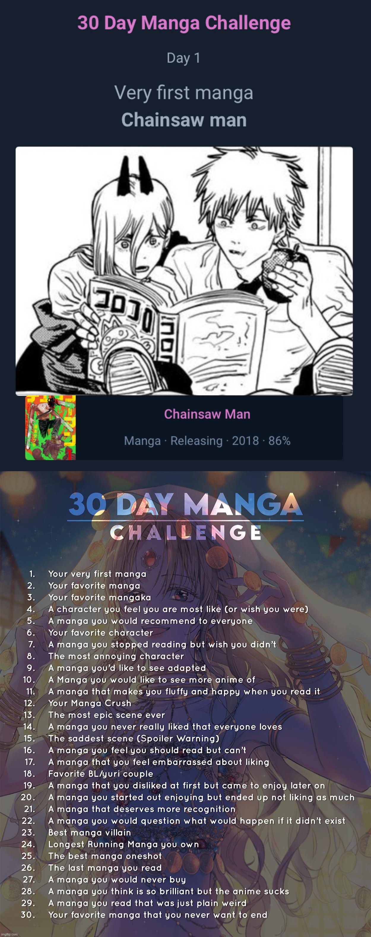 image tagged in 30 day manga challenge | made w/ Imgflip meme maker