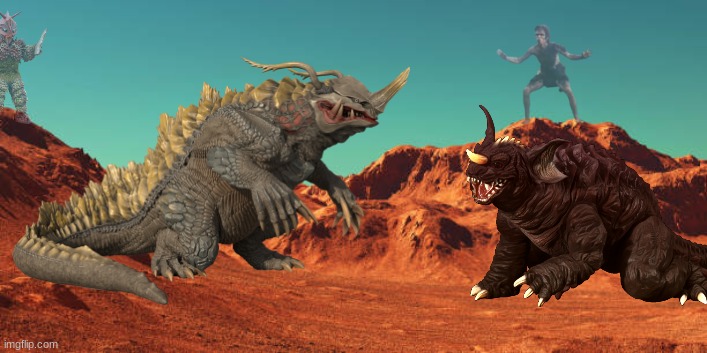 Neronga vs Baragon (ft. Yapool and Toho's version of Frankenstein) | made w/ Imgflip meme maker