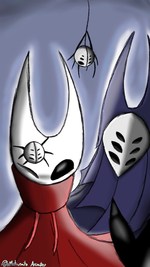 Hornet takes a selfie :D | image tagged in hollow knight,fanart | made w/ Imgflip meme maker