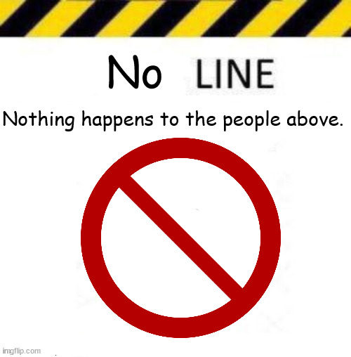 It literally does nothing. | No; Nothing happens to the people above. | made w/ Imgflip meme maker