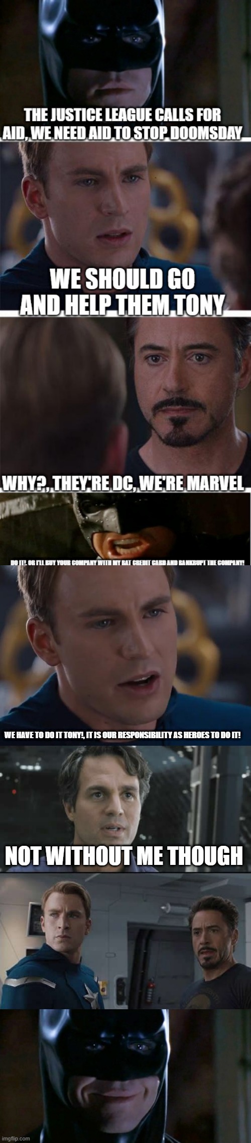 Marvel Earth-7642 Cinematic Universe Civil War and Batman VS Superman at the same time | image tagged in captain america civil war,justice league,earth-7642,batman vs superman,crossover | made w/ Imgflip meme maker