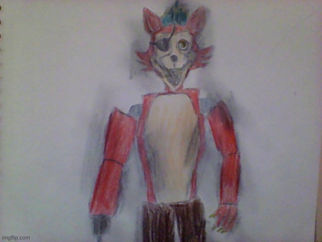 My Take On Foxy | image tagged in fnaf,drawing | made w/ Imgflip meme maker