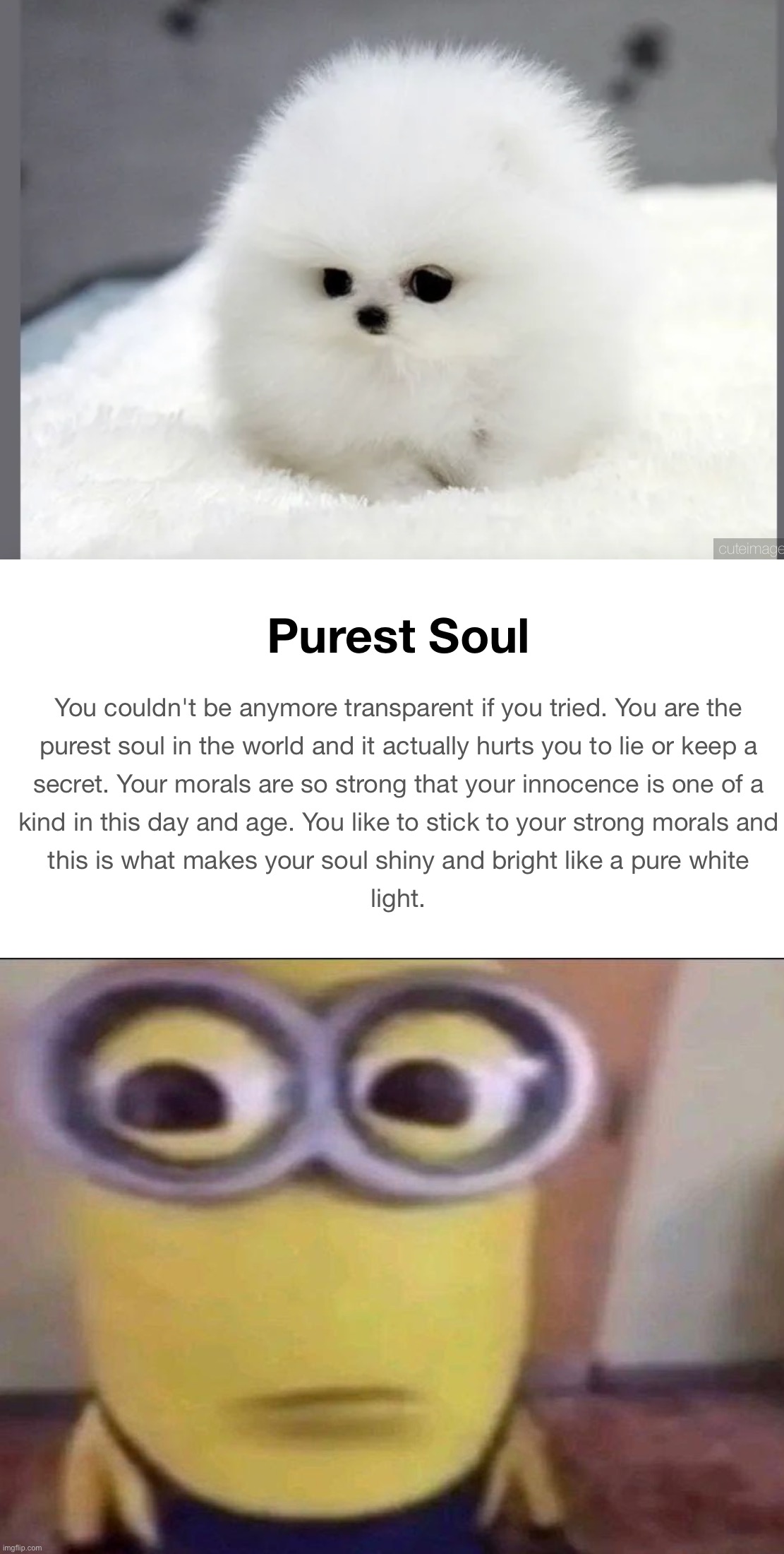 cuh | image tagged in minion stare | made w/ Imgflip meme maker