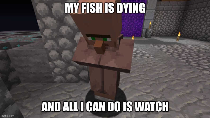 i am crying right now... | MY FISH IS DYING; AND ALL I CAN DO IS WATCH | image tagged in sad jerry | made w/ Imgflip meme maker