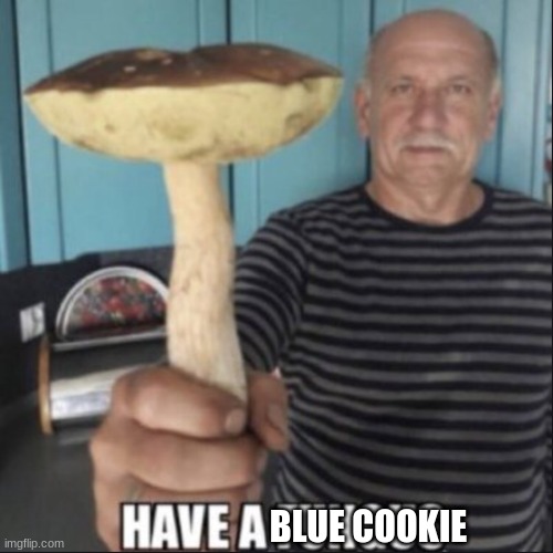have a fungus | BLUE COOKIE | image tagged in have a fungus | made w/ Imgflip meme maker