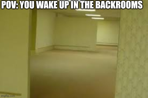 No erp no romance No military oc or overpowered oc's | POV: YOU WAKE UP IN THE BACKROOMS | image tagged in back rooms photo | made w/ Imgflip meme maker