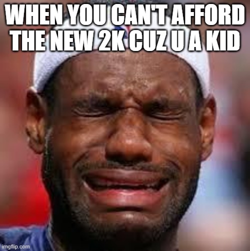 :( |  WHEN YOU CAN'T AFFORD THE NEW 2K CUZ U A KID | image tagged in nba | made w/ Imgflip meme maker