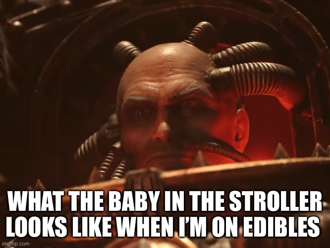 /j | WHAT THE BABY IN THE STROLLER LOOKS LIKE WHEN I’M ON EDIBLES | image tagged in in-a-huff horus,memes,dark humor | made w/ Imgflip meme maker