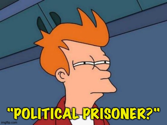 Futurama Fry Meme | "POLITICAL PRISONER?" | image tagged in memes,futurama fry | made w/ Imgflip meme maker