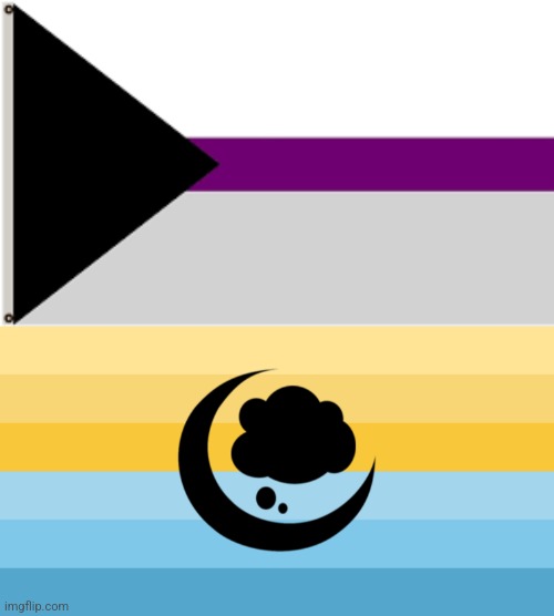 I think I'm Dreamsexual (feels sexual attraction in dreams) and demisexual | image tagged in demisexual flag,dreamsexual the real one | made w/ Imgflip meme maker