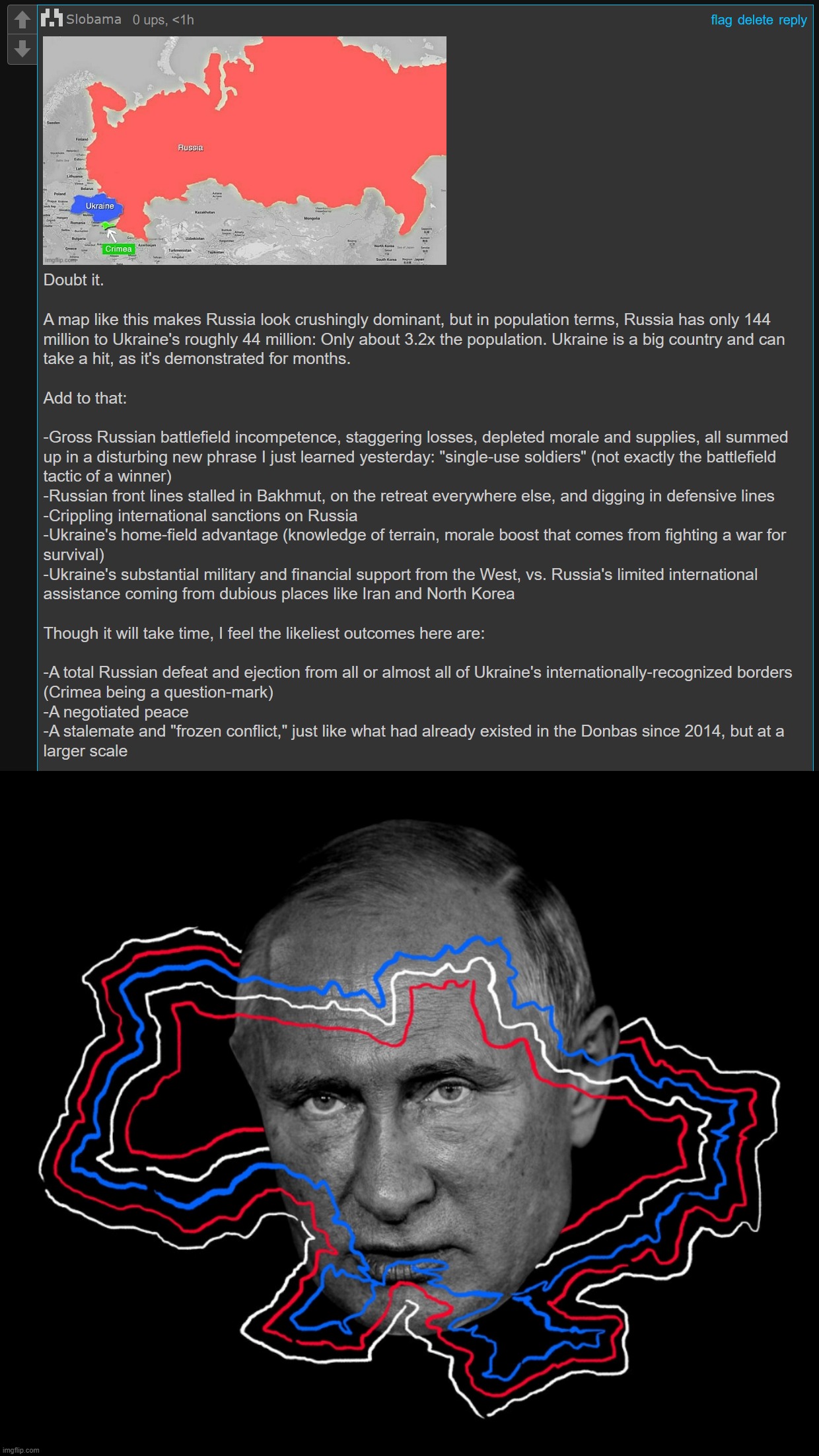 Putin's quagmire. | image tagged in slobama roast russia-ukraine war,putin ukraine,ukraine | made w/ Imgflip meme maker