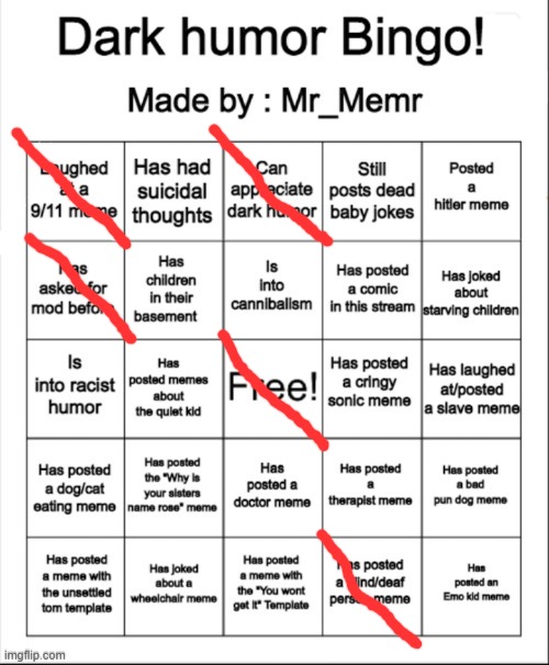 me rn | image tagged in dark humor bingo | made w/ Imgflip meme maker