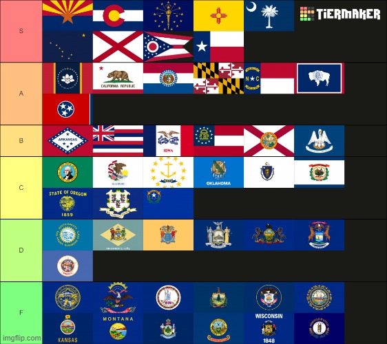 These is only my opinions on the US state flags, not the states, nor the people living there. | image tagged in memes,opinion,flags | made w/ Imgflip meme maker