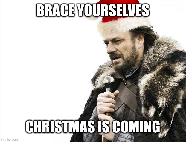 Brace Yourselves X is Coming |  BRACE YOURSELVES; CHRISTMAS IS COMING | image tagged in memes,brace yourselves x is coming | made w/ Imgflip meme maker