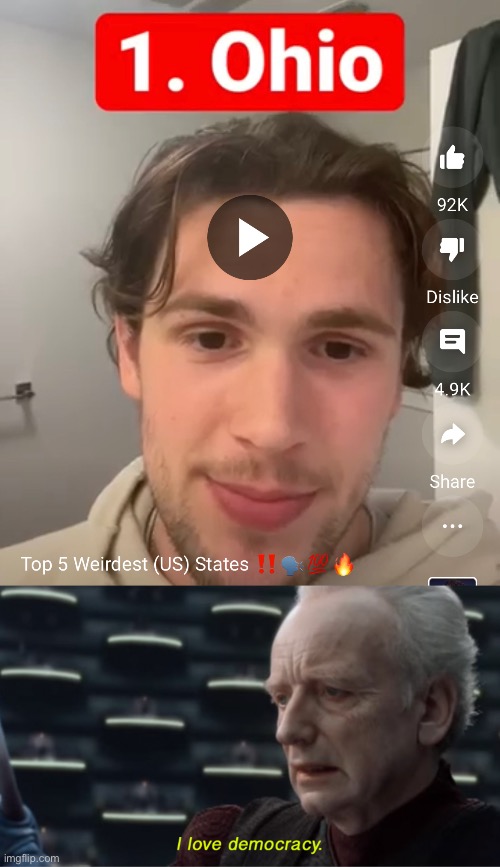 Props to Michael Soren | image tagged in i love democracy,ohio,funny,memes | made w/ Imgflip meme maker