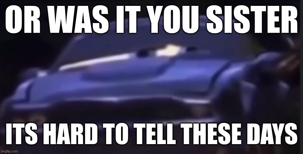 iwhen someones says your mom | OR WAS IT YOU SISTER ITS HARD TO TELL THESE DAYS | made w/ Imgflip meme maker