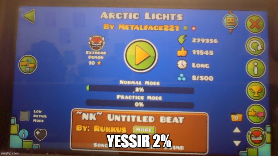 i'm so good at this game | YESSIR 2% | made w/ Imgflip meme maker