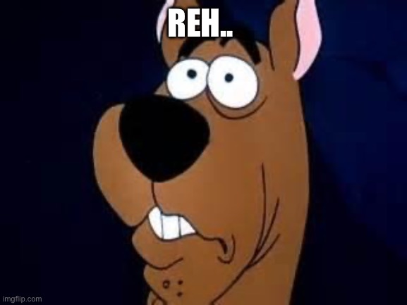 Scooby Doo Surprised | REH.. | image tagged in scooby doo surprised | made w/ Imgflip meme maker