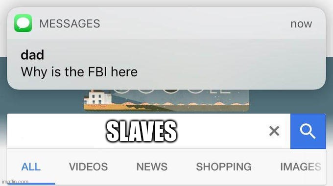 I didn't know there was a 13th amendment (pls share to memenade's discord) | SLAVES | image tagged in why is the fbi here | made w/ Imgflip meme maker