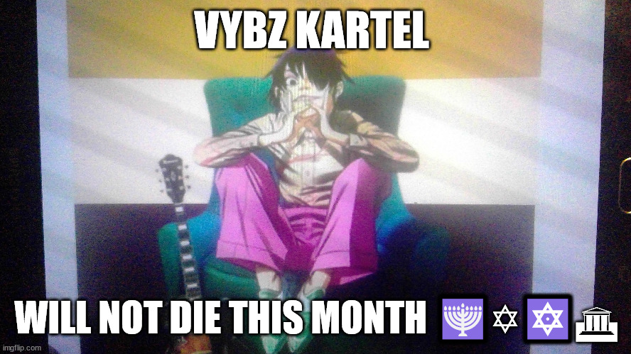 No one from Gorillaz will die this week | VYBZ KARTEL; WILL NOT DIE THIS MONTH 🕎✡🔯🏛 | image tagged in lgbtq stream account profile | made w/ Imgflip meme maker
