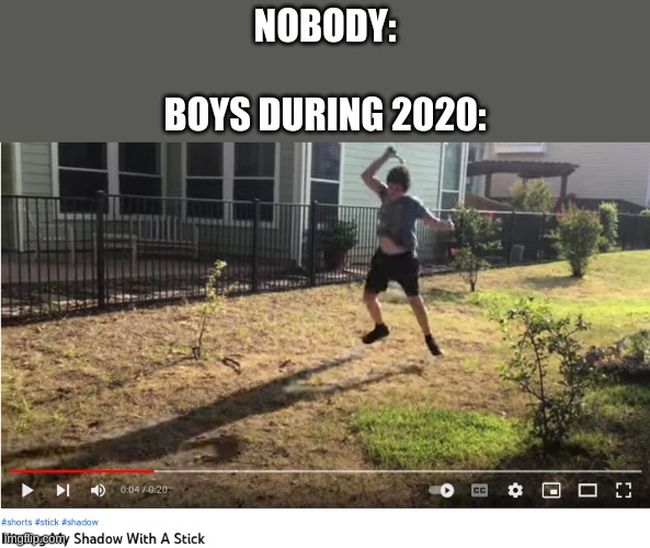 The boredom desire | NOBODY:
 
BOYS DURING 2020: | image tagged in oof,shadow | made w/ Imgflip meme maker