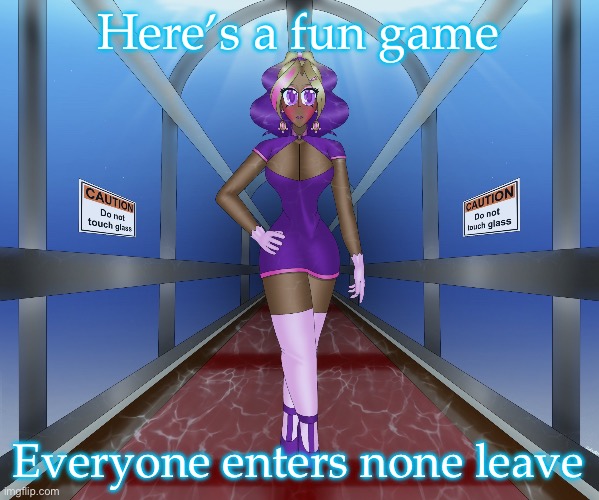 Kashiko in the underwater hall | Here’s a fun game; Everyone enters none leave | image tagged in kashiko in the underwater hall | made w/ Imgflip meme maker