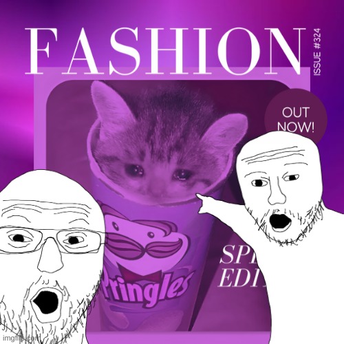 GET IT NOW!!! | image tagged in soyjak pointing,cats,pets,pringles,fun | made w/ Imgflip meme maker