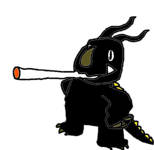 Neronga Smoking a Fat Dart Sticker Blank Meme Template