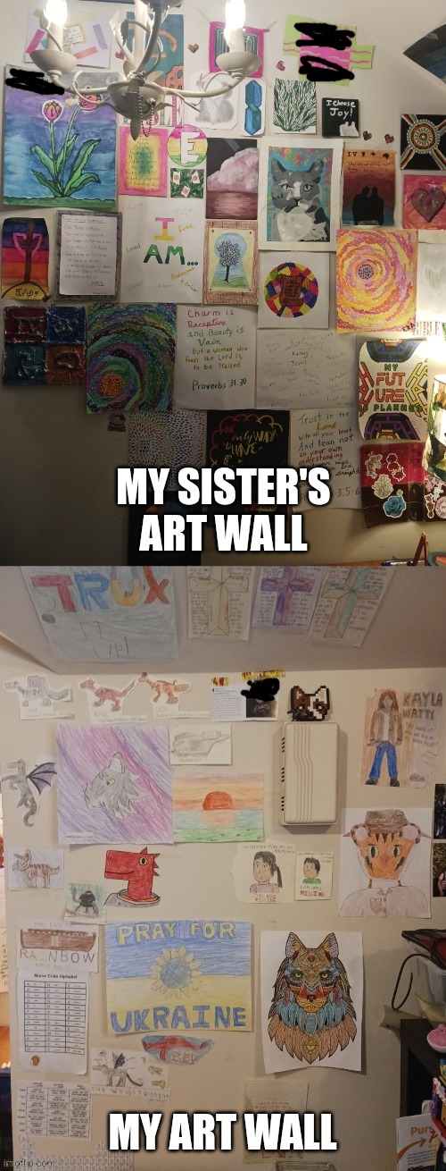 Which do you like better? | image tagged in art,wall | made w/ Imgflip meme maker