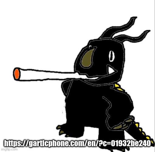 neronga smoking a fat dart | https://garticphone.com/en/?c=01932be240 | image tagged in neronga smoking a fat dart | made w/ Imgflip meme maker