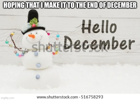 HOPING THAT I MAKE IT TO THE END OF DECEMBER | made w/ Imgflip meme maker